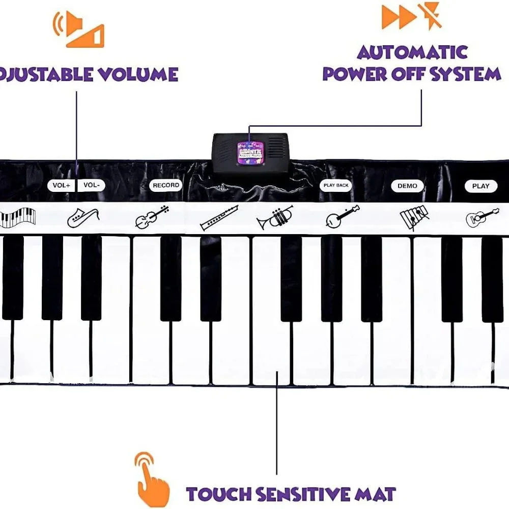New Giant Floor Piano foldable mat Musical Instrument Toy 70